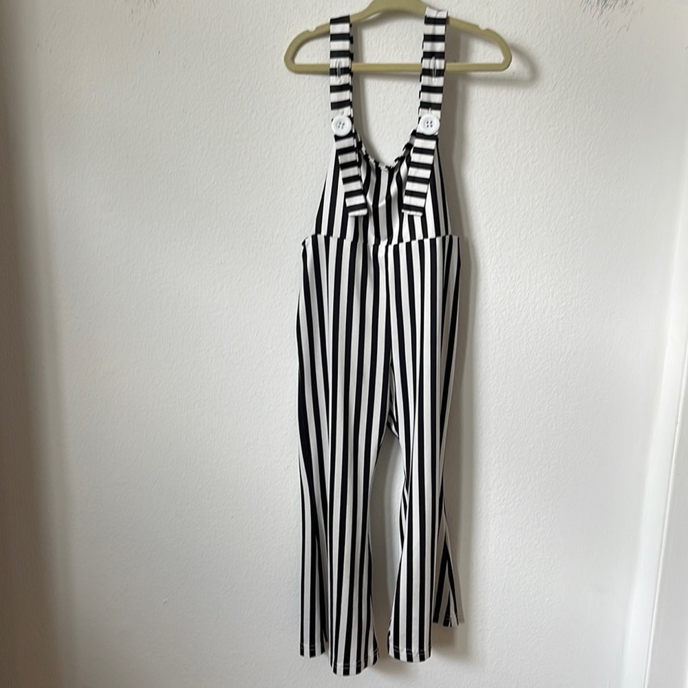 Kids striped flared pants overalls 4/5T